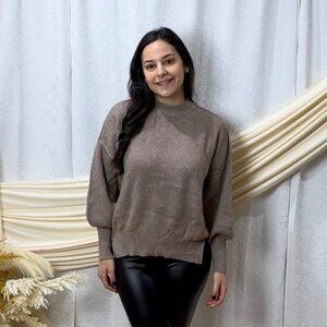 Ribbed Mock Neck Sweater